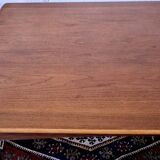 Mid century teak extendable dining table with curved top, Denmark 1960s