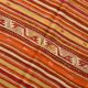 Pumpkin Orange Striped Turkish Woven Kilim Rug, 158x390 Cm