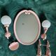 Pink Cast Iron Bathroom Set