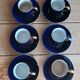 Six cobalt blue coffee cups, Sèvres