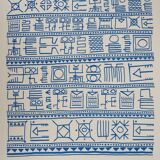 Yona FRIEDMAN: Pictograms of Genesis (Blue), signed original silkscreen
