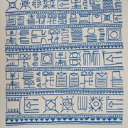 Yona FRIEDMAN: Pictograms of Genesis (Blue), signed original silkscreen