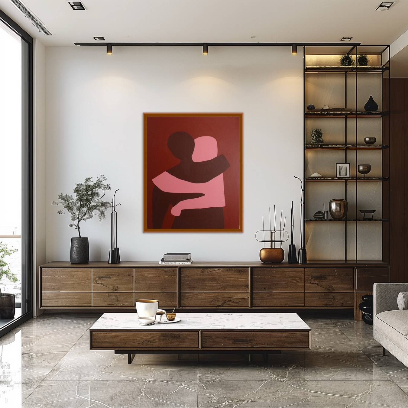 Painting on stretched canvas "can i hold you" 100x81cm