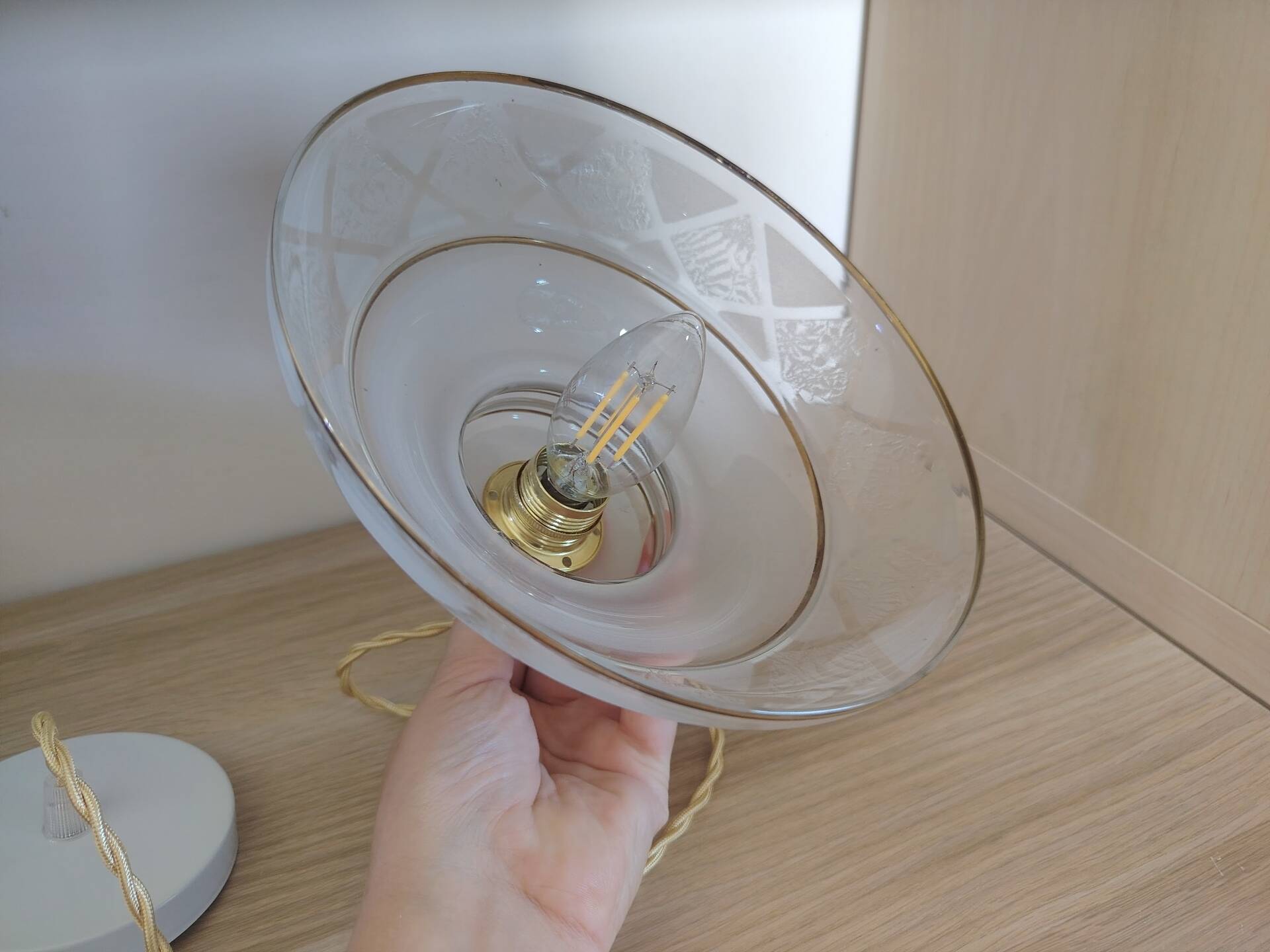 Art Deco glass suspension