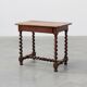 French Barley Twist Walnut Side Table with Drawer, circa 1880