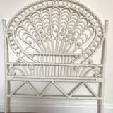 Peacock rattan headboard one person