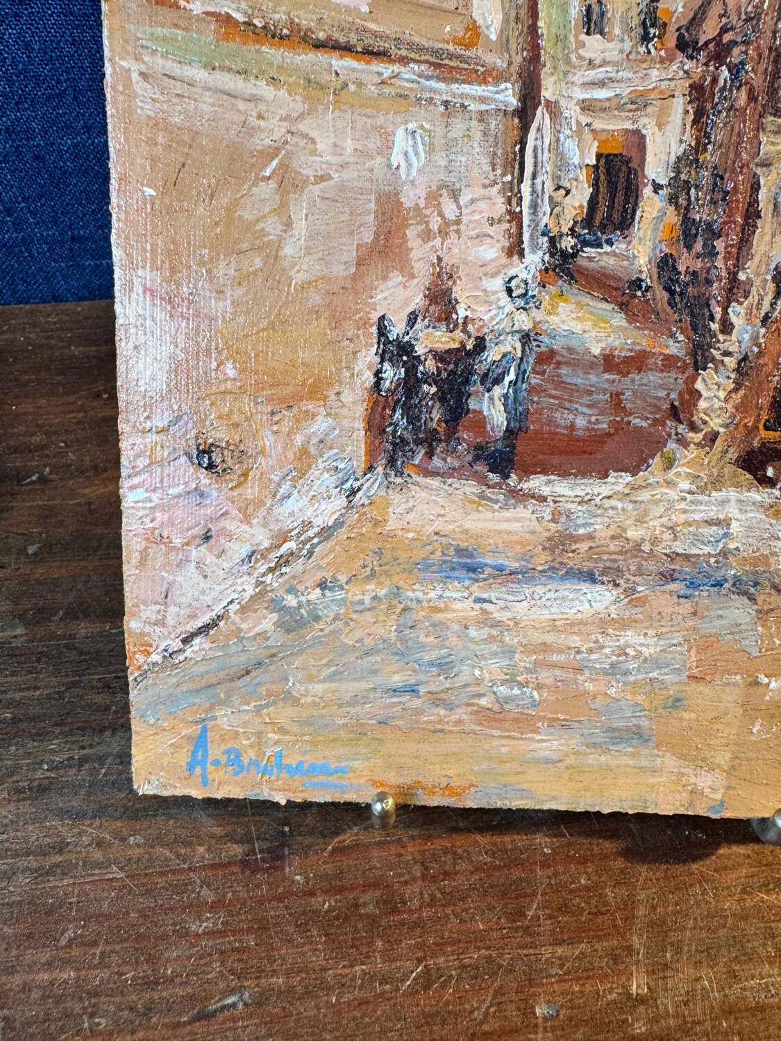 Oil on canvas – Orientalist subject. North Africa. Mid-20th century