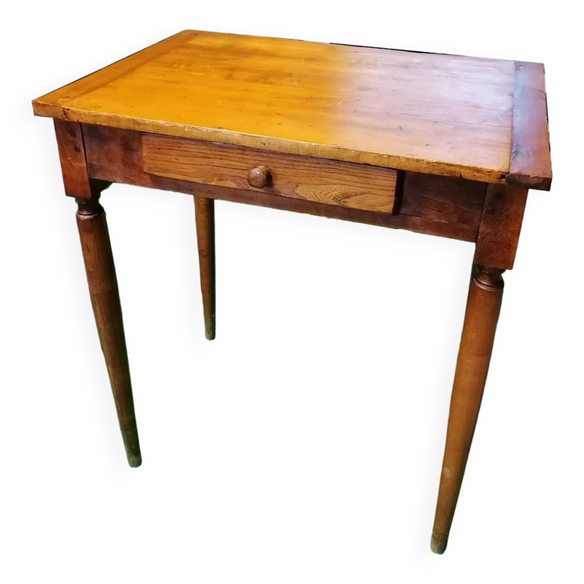 Small desk with 1 drawer in solid wood.
