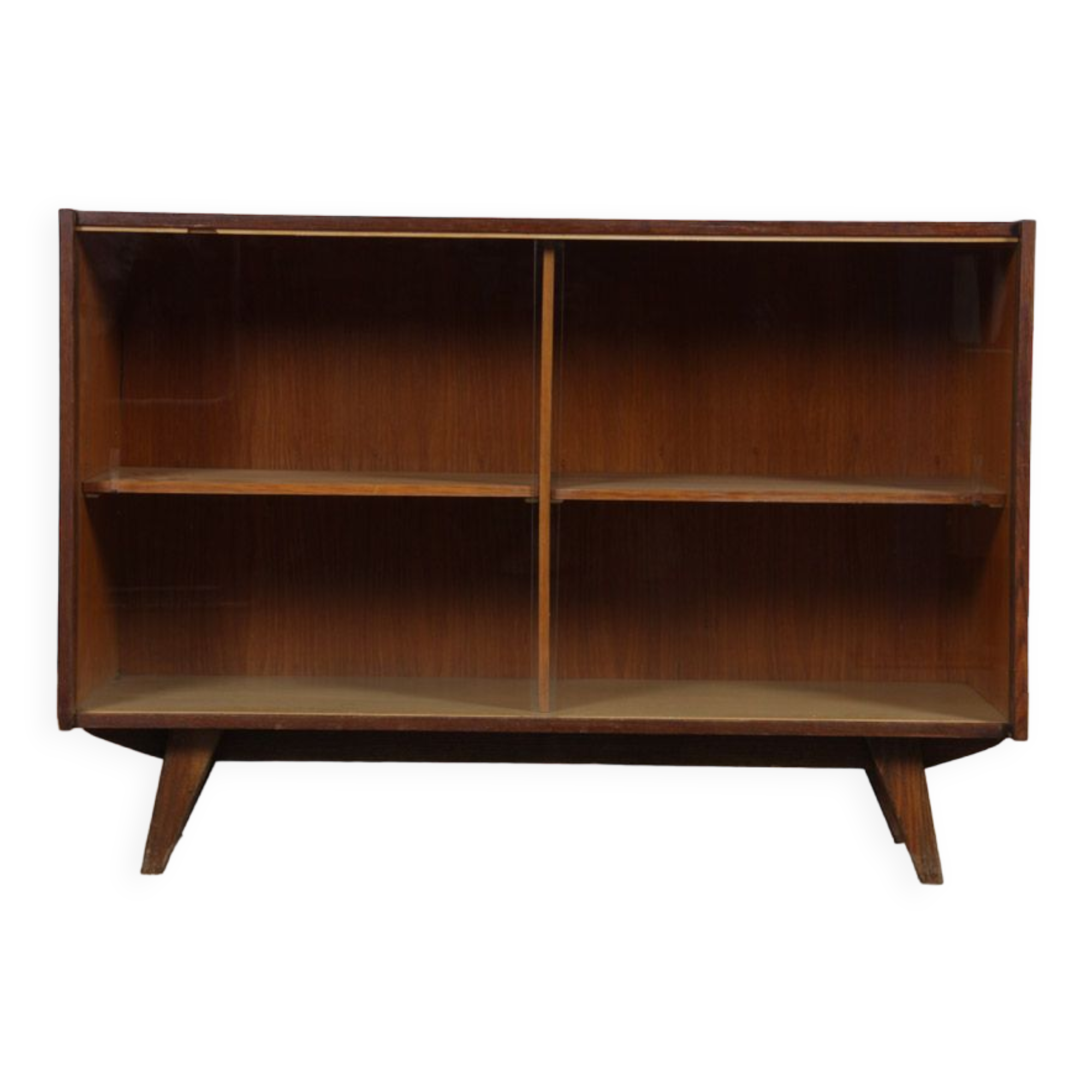 Dark oak chest of drawers designed by Jiri Jiroutek, model U-452, 1960
