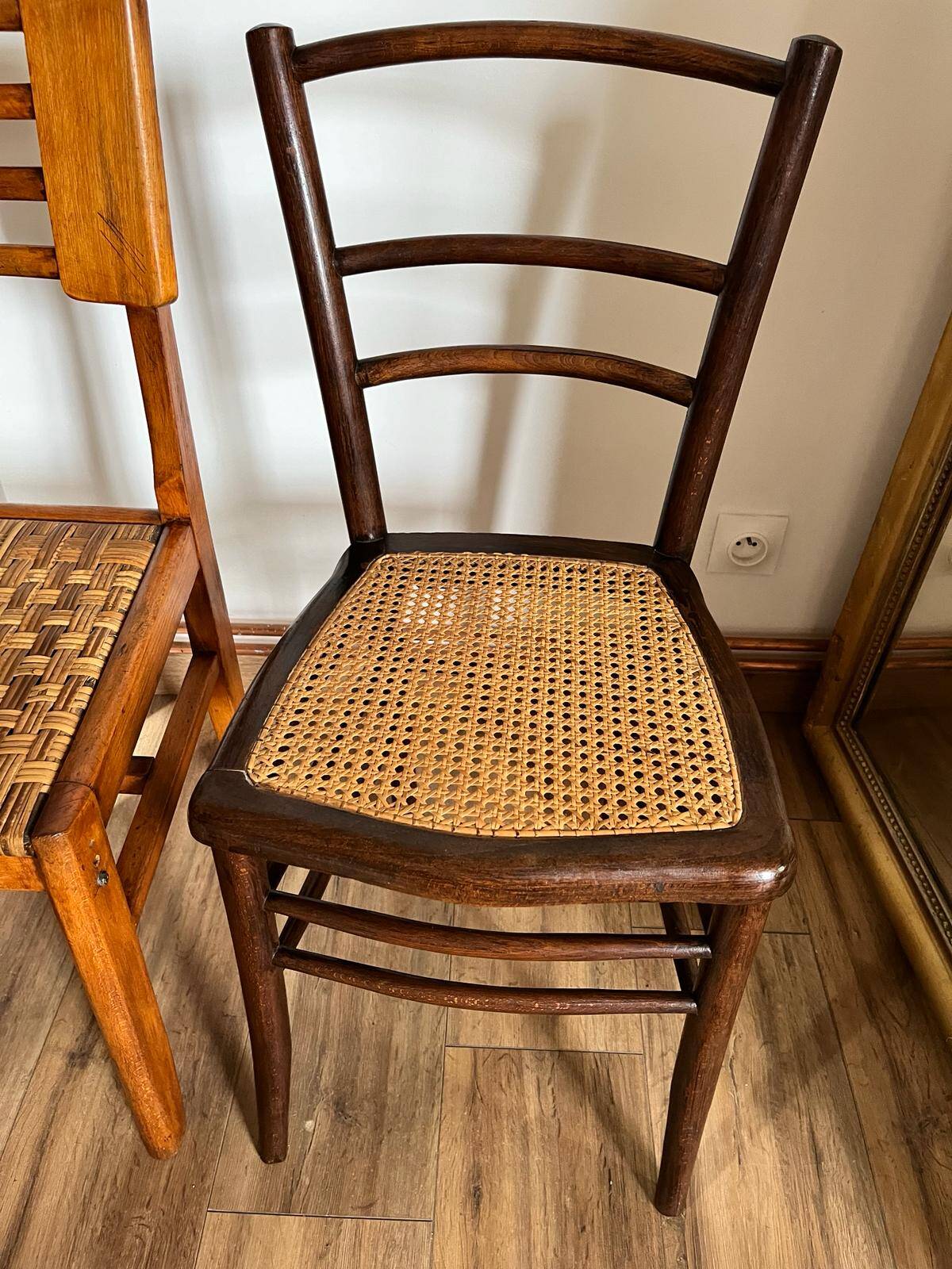 Set of 4 mismatched chairs