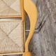 Set de 4 chaises en pin et jonc vintage
