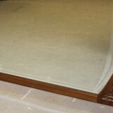 Art Nouveau walnut mirror decorated with holly leaves circa 1900 105x171cm