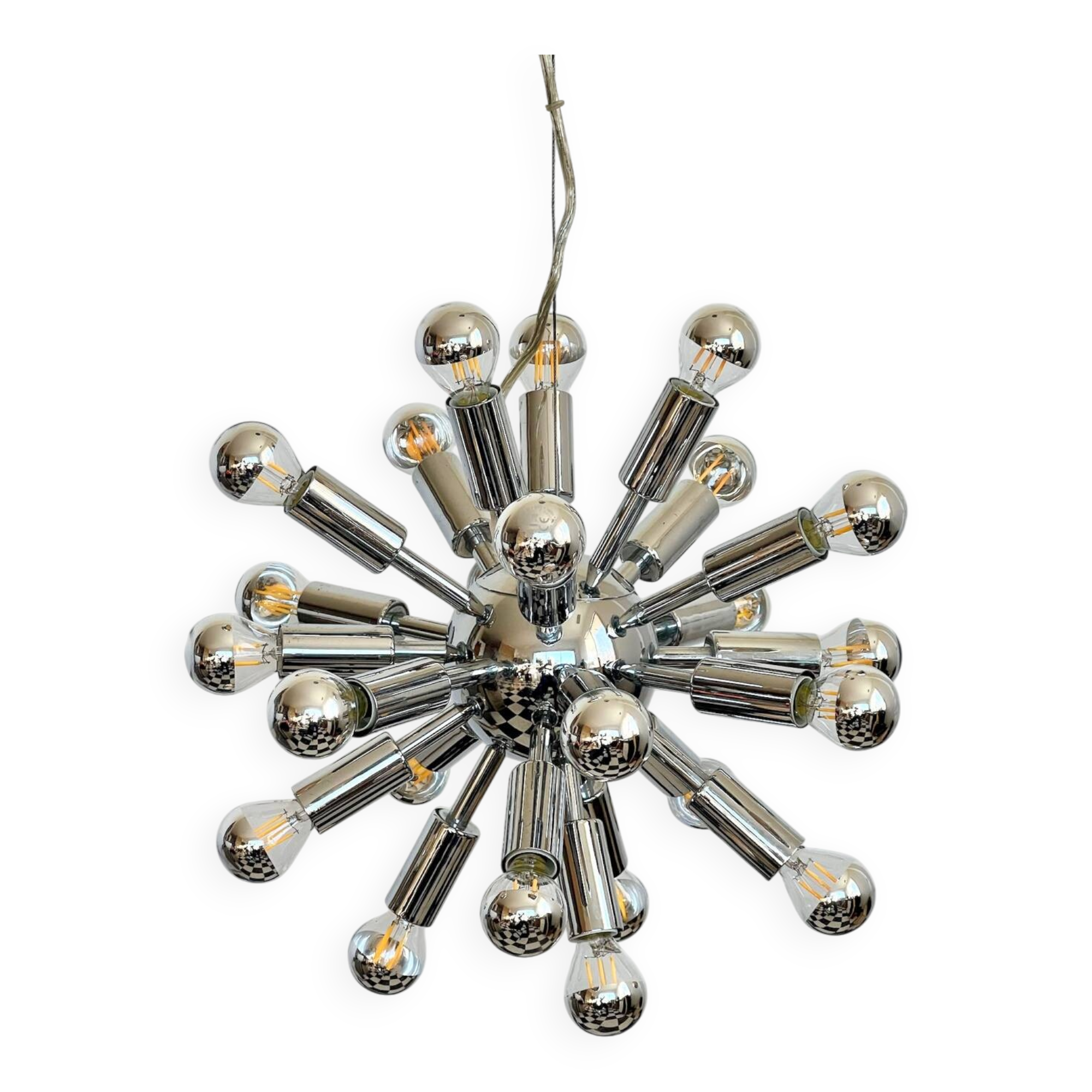 Sputnik chandelier 24 lights Space Age, 1970s