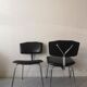 Pair of heaters design in black skai leather and metal, 1970