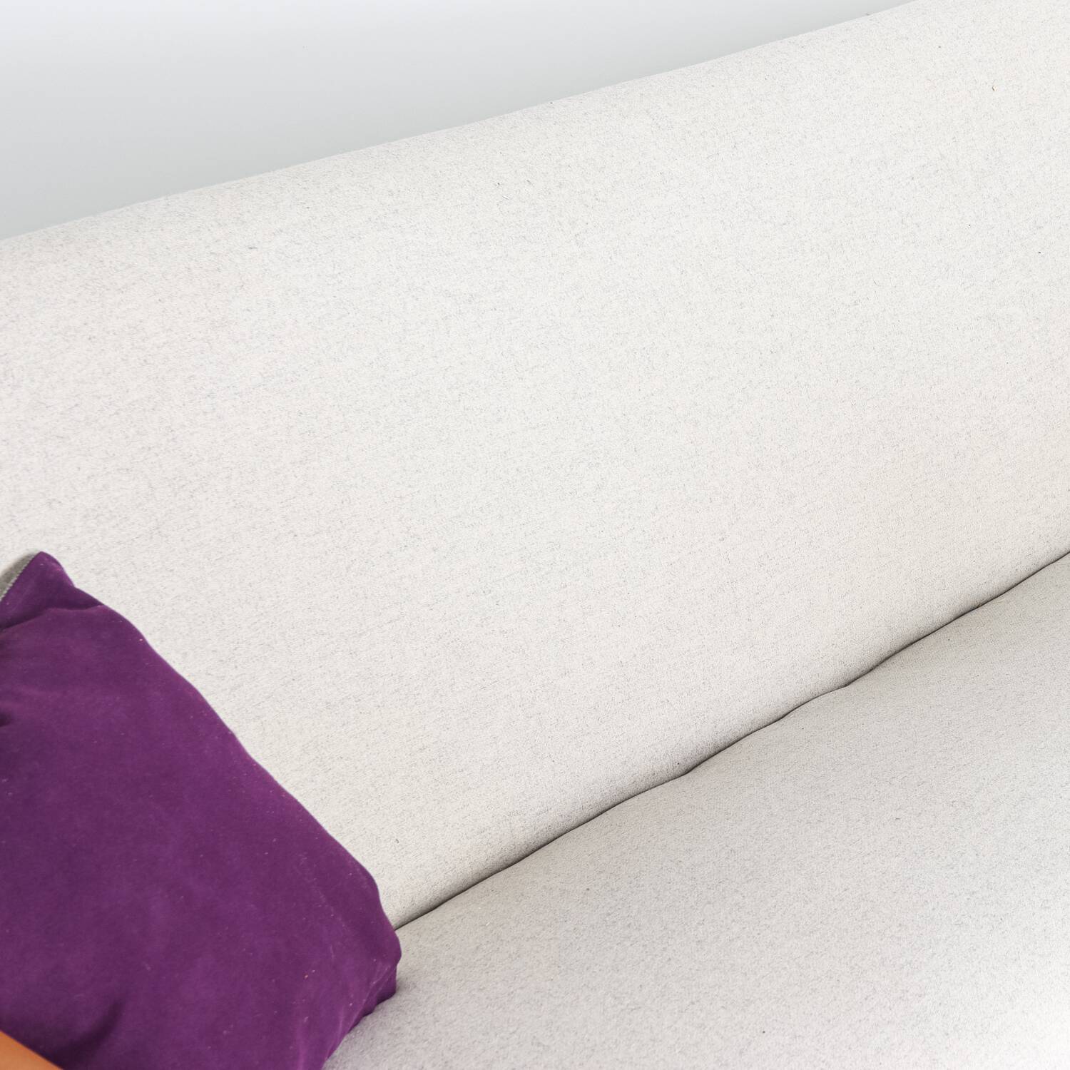Vintage convertible sofa in fabric and imitation leather
