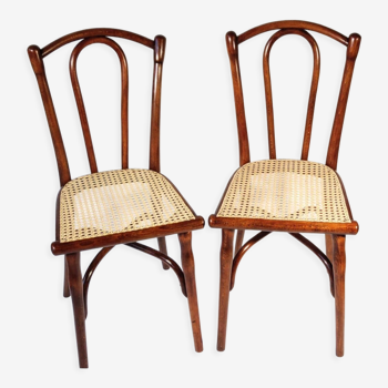2 Thonet N°118 chairs restored with labels