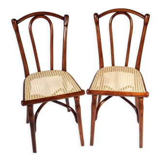 2 Thonet N°118 chairs restored with labels