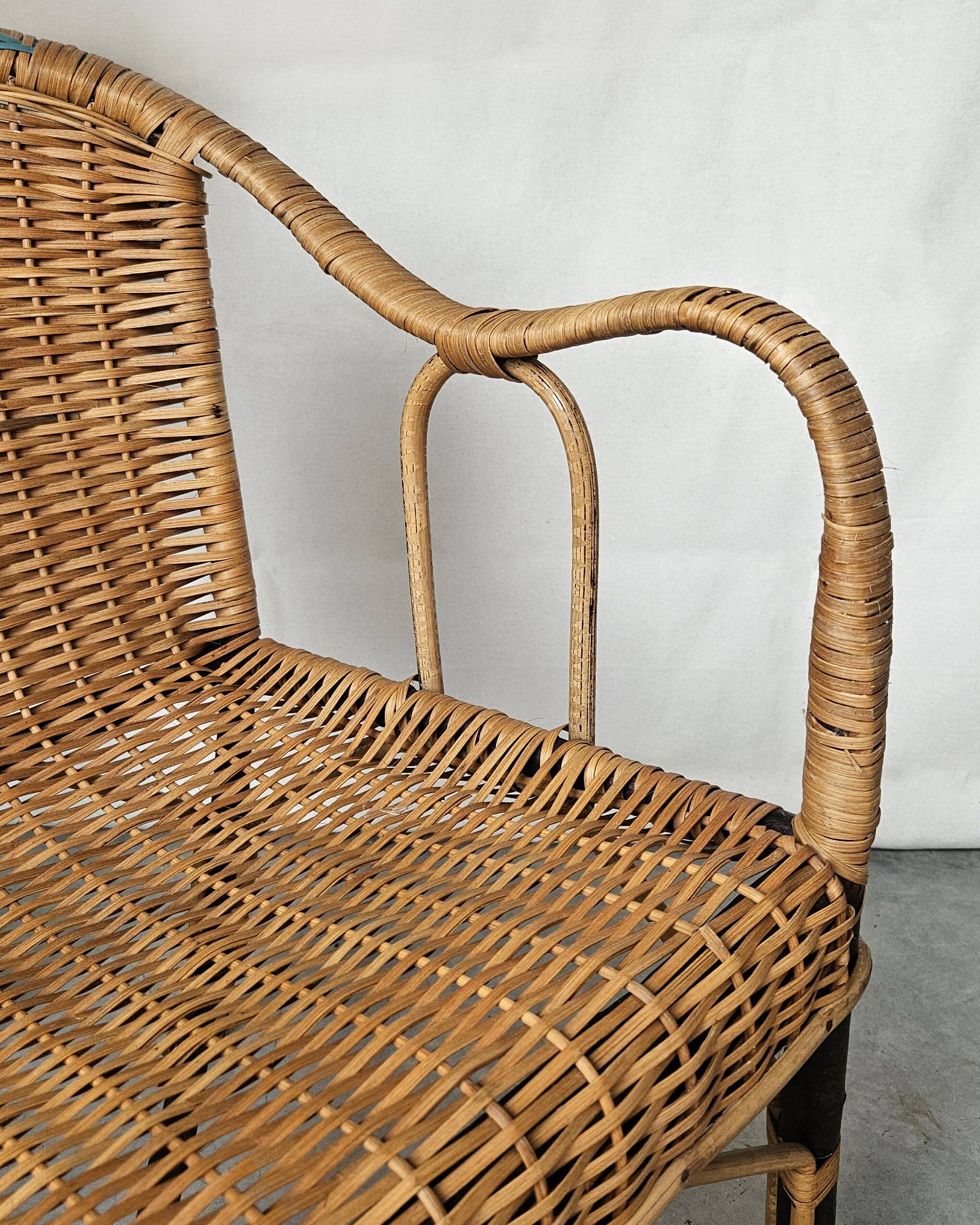 Vintage rattan armchair