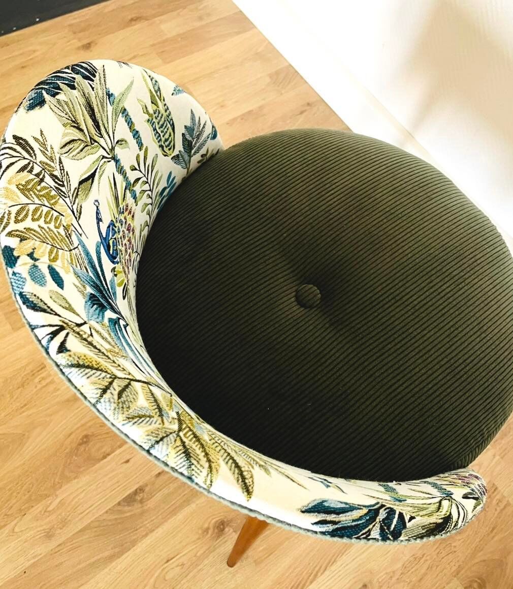 Cocktail Chair, Green Velvet