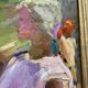 Oil painting on cardboard signed dimensions: height -49cm-width -59 cm-
