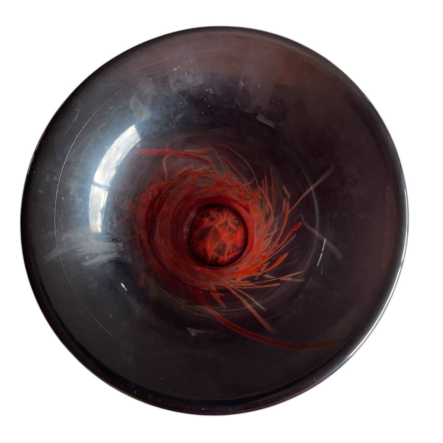 Hadeland Glassverk Blown Glass Vase – Vintage Scandinavian Art From the 20th Century