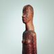 Dutch Brutalist carved wood sculpture of woman's figure, height 95cm, 1970s