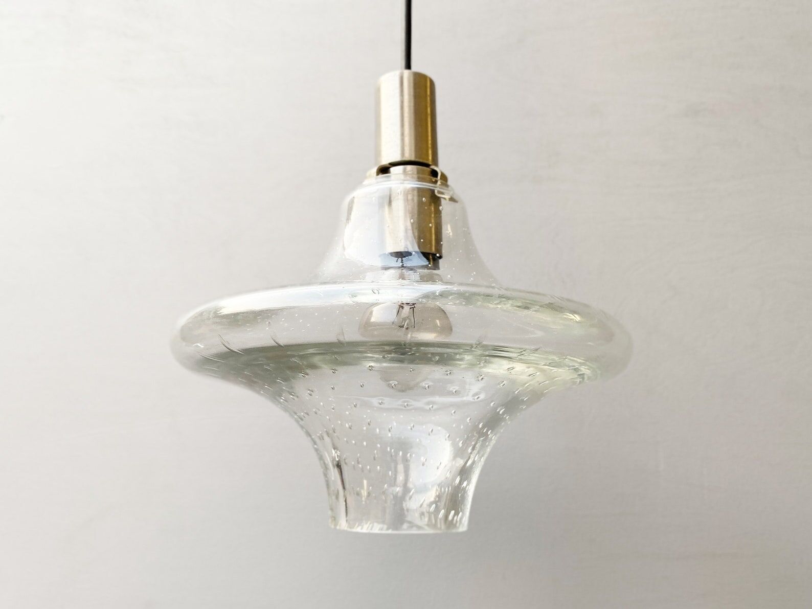 Mid century bubble glass hanging lamp