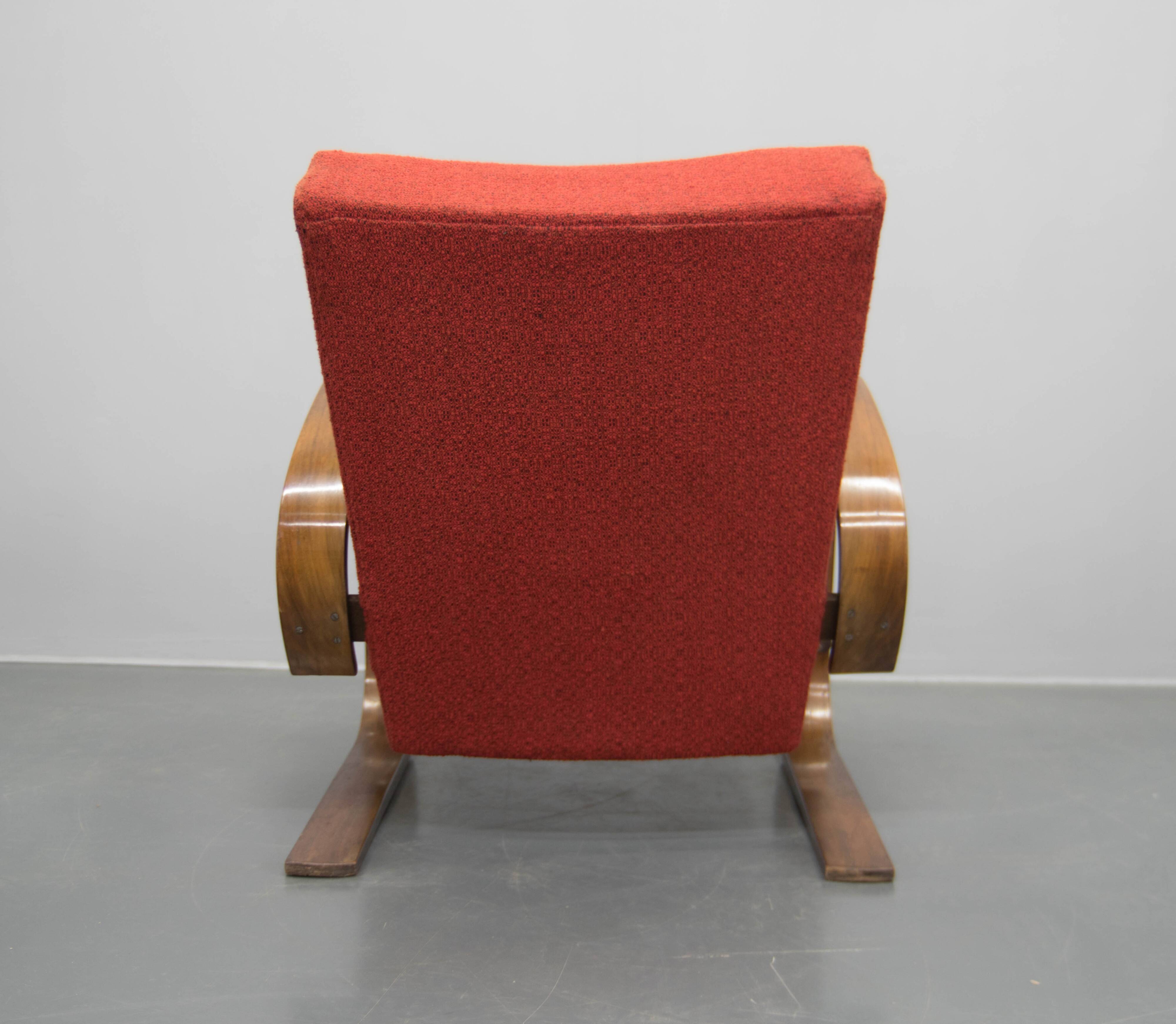 Rare Armchair in Alvar Alto Style by Navratil, 1930s, Labeled