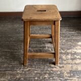 Boarding school stool in oak and plywood 1950