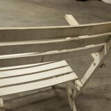 Garden furniture table and 4 armchairs 60's in its juice