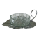 Metal and glass bowl