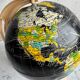 Vintage French school globe – model with black oceans