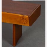 Vintage low console in wood and opaline, 1960