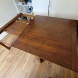Oak table with integrated extension