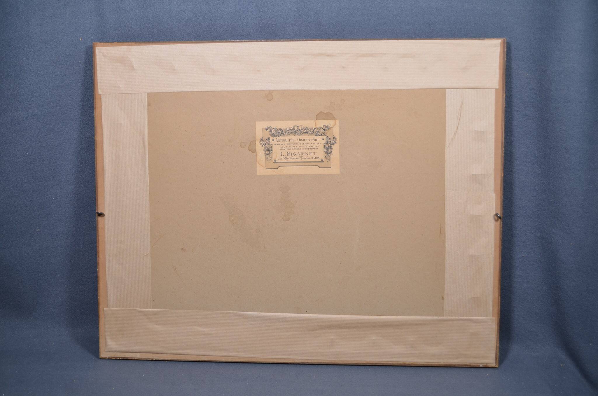 Ecole Italienne du XIXème siècle  « La source de la nymphe Egérie » Gouache