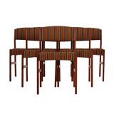 Six teak chairs, Scandinavian design 1970s