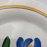 Lot 10 dessert plates digoin sarreguemines model dunkirk floral decoration