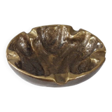 Vide-poches en laiton de style brutaliste vintage du milieu du siècle