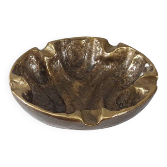 Vide-poches en laiton de style brutaliste vintage du milieu du siècle