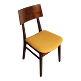 Chaise à manger vintage des années 1960, style scandinave, bois et tissu ja
