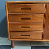 Danish Teak sideboard with drawers and door, 1960s