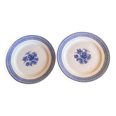 Set of 2 plates with desssert Sarreguemines model "Helsingör"