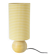Vintage table lamp – Turned wood and yellow Vichy
