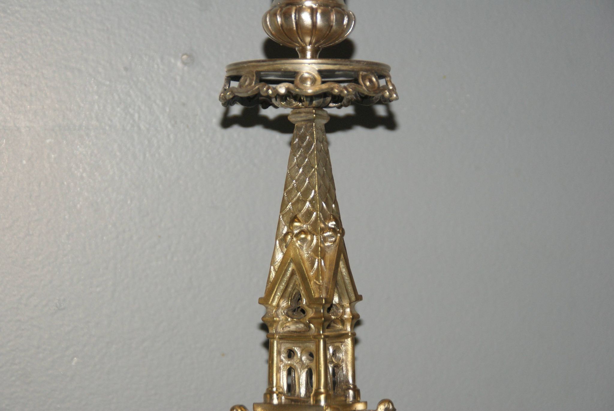 Rare pair of 19th century bronze candlesticks