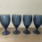Set of four water glasses model "Sky Blossoms" by Lenox Art style
