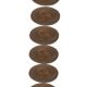 Set of 6 handwoven rattan coasters - natural ethnic style