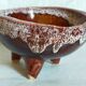 Ceramic tripod cup from accolay signed vintage
