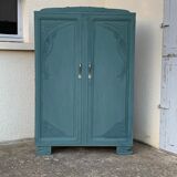 Parisian art deco wardrobe blue gray 1930