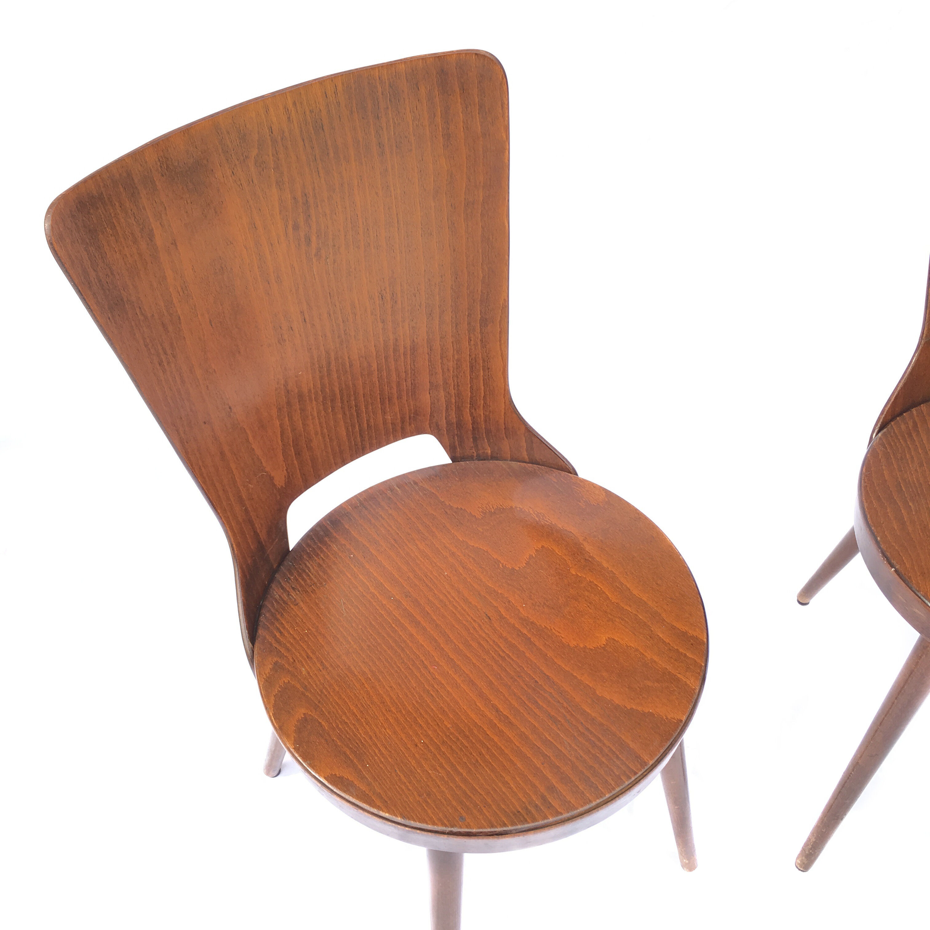 Pair of baumann chairs dove model