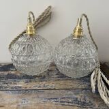 Set of two new electrified vintage globe walkers